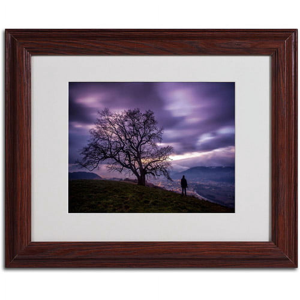Trademark Fine Art "The Tree of Love Grenoble" Framed Canvas Art by Mathieu Rivrin