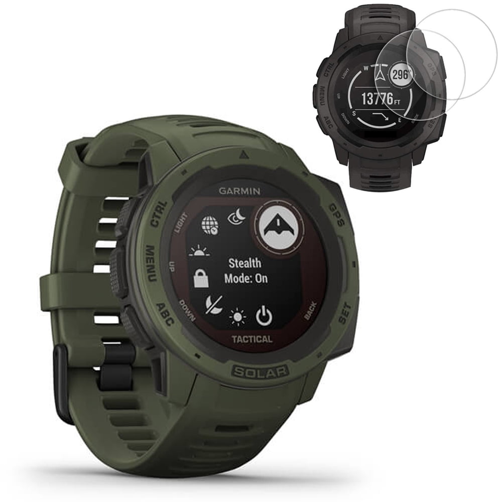 Garmin Instinct Solar Smartwatch Tactical Edition(0100229314) w/ 2x