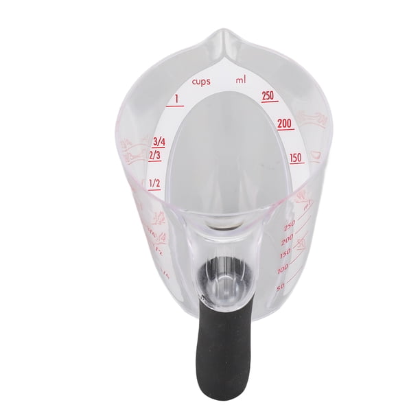 Taza Medidora ANGGREK de Plástico Resistente Al Calor Transparente con Asa 250 Ml