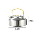 thumbnail image 3 of Dvkptbk Bouilloire Extérieure Portable 800ml Bouilloire de Camping en Acier Inoxydable Légère et Théière de Camp Portable Idéale pour Bushcraft et Utilisation Extérieure Camping & Randonnée, 3 of 9