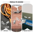 thumbnail image 3 of Homoyoyo 50pcs wire clips Rectangular Wire Clip for Outdoor Cable Management, 3 of 7