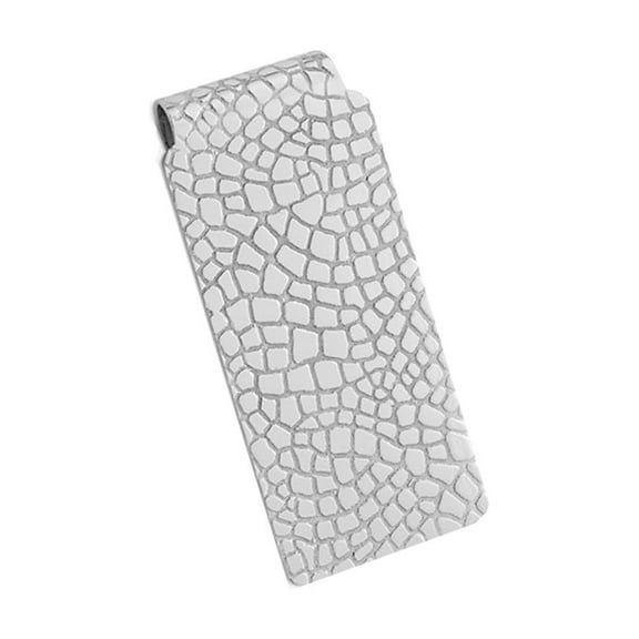 Gem & Harmony Money Clip in Sterling Silver with Rhodium Plating for Men