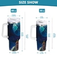 thumbnail image 6 of Yayeee 30oz Stainless Steel Tumbler with Straw and Handle Double-Wall Insulated Travel Water Bottle, Blue Planet, 6 of 8