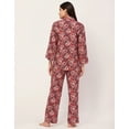 thumbnail image 4 of Moomaya Sleepwear, Printed Night Suit For Women, Rayon Loungewear Tunic With Pajamas, 4 of 9