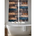 thumbnail image 5 of Vintage Wooden Sheer Curtains 72 Inch Length 2 Panels Set, Farmhouse Retro Shabby Wood Voile Window Treatment Rod Pocket Curtains Sheers Drapes for Bedroom/Living Room/Kitchen 52"x72"x2, 5 of 7