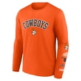 thumbnail image 2 of Men's Fanatics Orange Oklahoma State Cowboys Badging Long Sleeve T-Shirt, 2 of 3