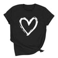 thumbnail image 2 of Shirts for Women Cute Love Heart Graphic Valentine's T Shirts Casual Spring Day Tops Tee Blouse, 2 of 8