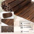 thumbnail image 4 of 2 PCS 8FT Wooden Garden Pathway with Non-Slip Surface, Roll Out Wooden Pathway Rustic Path Decorative Boardwalk (Brown), 4 of 8