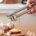 thumbnail image 4 of Wmhsylg Garlic Press Stainless Steel Garlic New Garlic Meat Grinder Tools Garlic Crush Tools Heavy Duty Household Garlic Chopper Garlic Crush Kitchen Gadgets Silver, 4 of 7