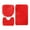 Red, variant on Godom Red 3 pieces bathroom rug Non-Slip Set bath mats super soft plush with toilet lid cover