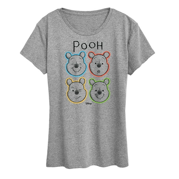 Winnie the Pooh - Pooh Bear Grid - Women's Short Sleeve Graphic T-Shirt