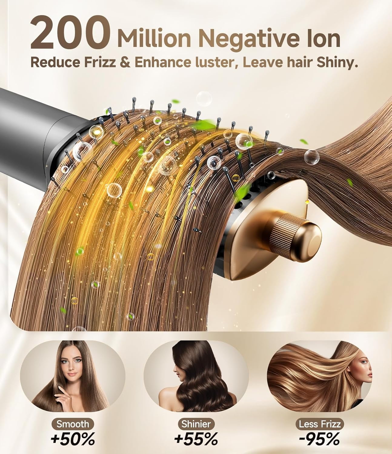 8-in-1 Hair Dryer Brush & Styler – High-Speed 110,000 RPM Negative Ionic Air Curler, Foldable Hot Air Hair Dryer with Multiple Attachments for Curling, Straightening & Volumizing