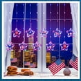 thumbnail image 4 of 4th of July Decorations,120 LEDs 10 Modes Red White and Blue Curtain Lights with Remote USB Powered Patriotic Decorations for Independence Day Memorial Day Fourth of July, 4 of 6
