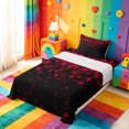 thumbnail image 5 of meiyoeat Red Pixel Plaid Twin Sheets For Boys,Abstract Geometric Print Bedding,3pcs,1 Fitted Sheet and 1 Pillowcase, 5 of 6