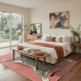 thumbnail image 2 of GENIMO 8'x10' Rug for Living Room, Large Machine Washable Non Slip Low Pile Area Rug for Bedroom Dining Room, Natural Animal Print, Dusty Rose, 2 of 5