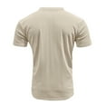 thumbnail image 6 of JTieacloth Shirts for Tall Men Men's Corduroy Fabric V Neck Short Sleeve Short Sleeve Loose Casual Men's T Shirt, 6 of 6