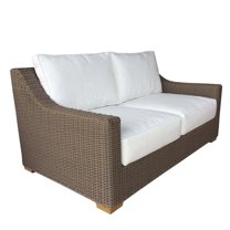 Padmas Plantation OL-NAU03 34 x 64.25 x 37 in. Nautilus Outdoor Loveseat - Kubu Grey