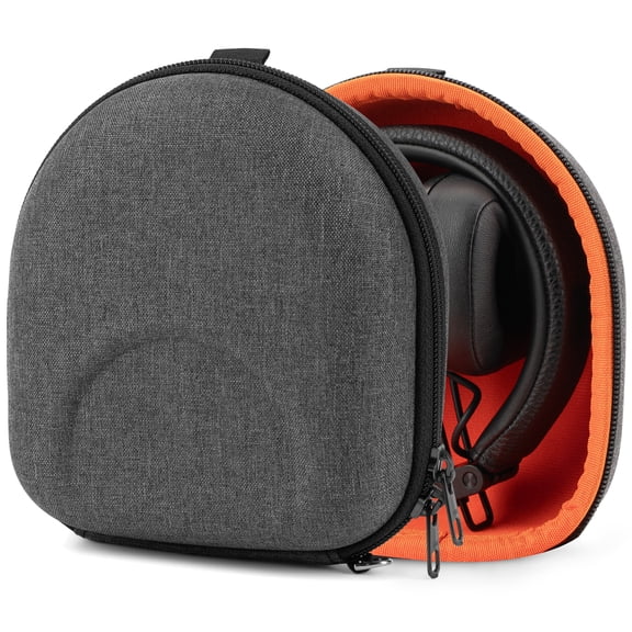 Geekria Shield Headphones Case Compatible with Marshall Major V/IV/III/II, Mid ANC, Replacement Hard Shell Travel Carrying Bag (Dark Grey)