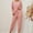 Pink, variant on JNGSA Club Outfits for Women 2 Piece Sets,Women's Ribbed Lounge Sets Solid Color Loose Casual Long Sleeve Shirt and Drawstring Pants Two Piece Pajamas Sets Black