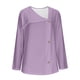 thumbnail image 5 of Blusa tipo túnica con cuello en V para mujer, manga larga, estampado geométrico, informal, de poliéster, con botones delanteros, para el hogar o la oficina, sopatenor, 5 of 9