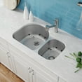 thumbnail image 3 of Kraus KBU26 32 inch Undermount Double Bowl Stainless Steel Kitchen Sink, 3 of 11