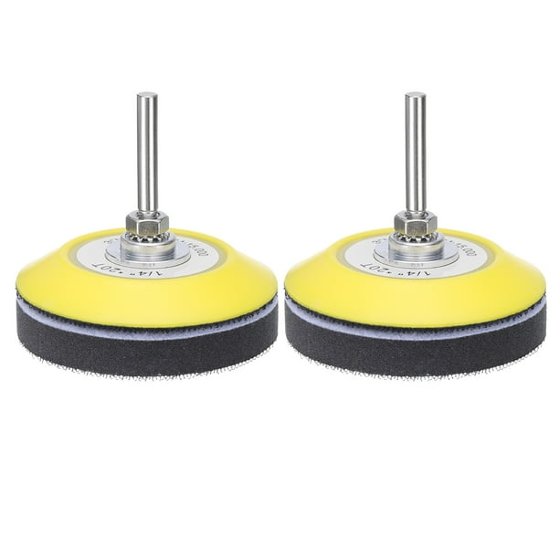 Uxcell Discos de Lijado de 3 Pulgadas con Gancho y Bucle, Accesorio de Lijado para Taladros, Papel de Lija para Herramientas Eléctricas - Amarillo Negro 2 Set 6pcs