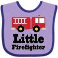 thumbnail image 3 of Inktastic Little Firefighter Fire Engine Boys or Girls Baby Bib, 3 of 4