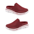 thumbnail image 1 of 1 Paire Femmes Portable Style Décontracté Cadeau Simple Couverture en Maille Sandales à Enfiler Voyage Respirant Design Simple Pantoufle Sandale Chaussures Rouge Taille 35, 1 of 9