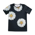 thumbnail image 3 of Pntutb - Camiseta de manga corta con cuello redondo y estampado de margaritas para mujer Pntutb Pntutb-317, 3 of 4