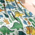 thumbnail image 3 of LightColor Dinosaurs Floral Pattern Blanket,Comfortable Soft Lamb Wool Throw Blanket,All Season,Warm Lightweight Blankets for Sofa Bed Couch Living Room Chair,30"x40", 3 of 4