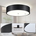 thumbnail image 2 of Dimmable Modern Flush Mount Ceiling Lights, Black 5CCT LED Ceiling Light Fixture, Minimalist Round Kitchen Lighting Fixtures for Bedroom, Laundry Room, Hallway, Entryway, 11.8, 2 of 9