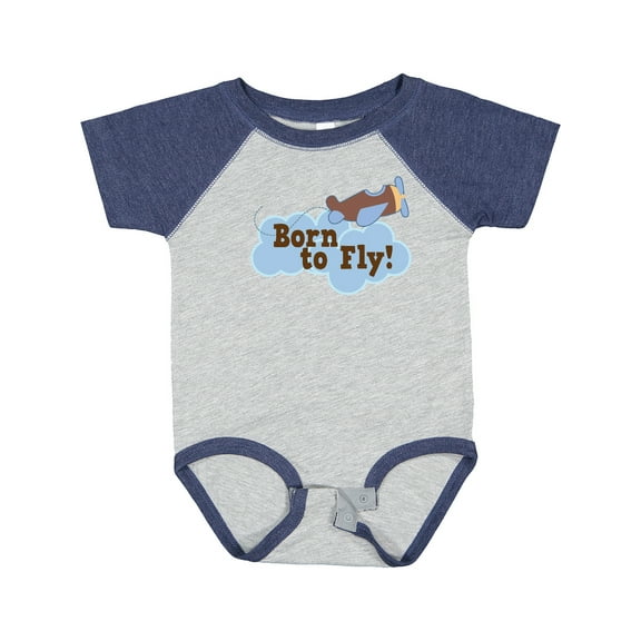 Inktastic Airplane Future Pilot Born to Fly Boys Baby Bodysuit