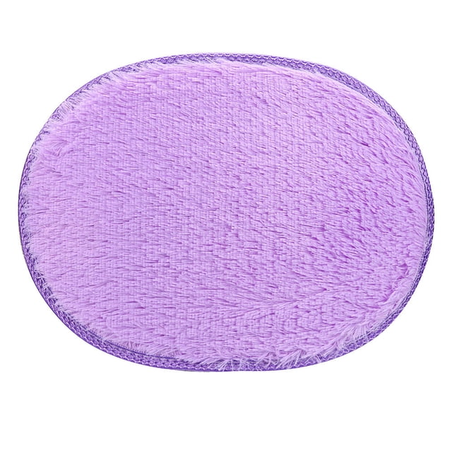 VogueV Oval Non-Slip Floor Mat - Absorbent Entryway Rug for Indoor/Outdoor Purple