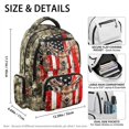 thumbnail image 5 of HELLHERO Breathable School Bag for Travel Back to School, 600D Polyester Large Capacity Bookbag, US Flag & Deer, 5 of 8