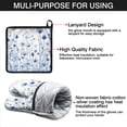 thumbnail image 7 of Blue Flowers Kitchen Oven Mitt and Pot Holder Sets 2 Pcs for Baking, Cooking and Grilling, Heat Resistant Up To 392 °F, 7 of 7