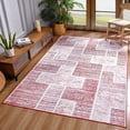 thumbnail image 2 of Junovo Washable Upgrade Area Rug Super Soft Rugs with Non-Slip Backing, for Living Room/Bedroom,4'x6',Red, 2 of 8
