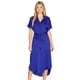 thumbnail image 1 of Vestido camisero satinado color Azul Rey AMAD Casual para mujer Talla M, 1 of 4