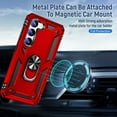 thumbnail image 4 of Case Samsung S23 Phone Case S23 Case with Magnetic Car Kickstand Ring & Shockproof Military Grade Drop Dual Layer Protection Phone Women Girl for Samsung Galaxy S23-Red, 4 of 13