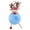 M, variant on Christmas Deer Keychain Cute Reindeer Pom Pom Keyring Faux Fur Fluffy Plush Ball Charm for Handbag Backpack Purse Accessory