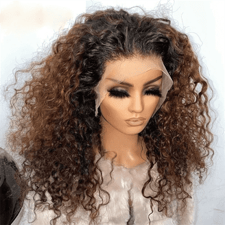 Women\'s Ombre Brown Heat Resistant Long Curly Wavy Synthetic Wig Bangs Size 26In Amazon.com : TRUMOST Long Wavy Ombre Orange Brown Wig with  main image 4