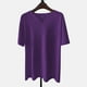 thumbnail image 2 of Men's Casual Solid Color V-Neck Gentleman's Business Short Sleeve Fitness T-Shirt M, 2 of 4