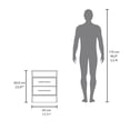 thumbnail image 4 of Nightstand 23.6" H, with 2 Drawers and 1 Shelf, White, 4 of 8