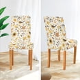thumbnail image 3 of Yayeee 2 Pack Dining Chair Covers Stretch Parson Chairs Slipcovers Seat Protector, Beige Birds Floral, 3 of 6