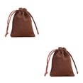 thumbnail image 1 of Minnieouse Estuche para joyas Bolsas con cordón Pendientes Anillos Empaquetado Regalos Artesanías Regalos Bolsillo sólido Café-8*10 Café-8*10 2piezas, 1 of 6