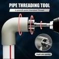 thumbnail image 6 of Tyeign Pvc Pipe Threader Kit 1/2"-2", Drill-Compatible Internal & External Threading Tool, Hardened Steel Cutters for Plumbing Irrigation, Ergonomic Grip Diy Pipe Maker, 1 Water Pipe Thread Cutter, 6 of 8