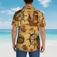 thumbnail image 4 of Disketp Hawaiian Shirts For Men,Vintag Ancient Sailboats Print Mens Casual Short Sleeve Button Down Shirts Beach Shirt, 4 of 7