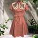 thumbnail image 1 of Vestido Camisero de Verano Con Estampado Floral Occidental Para Mujer, Informal, Retro, Con Botones, Midi, Cómodo y Elegante., 1 of 3