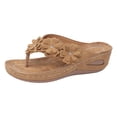 thumbnail image 3 of Fsqjgq Sandales pour Femmes Sandales de Plage à Plateforme Compensée pour Femmes avec Strass Floraux Sandales à Enfiler pour Porter à l'Extérieur Essentiels de Vacances, 3 of 7