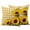 Yellow, variant on 2 Pack Outdoor Waterproof Throw Pillow Covers,Watercolor Sunflowers Leaves on Retro Decorative Square Pillow Case Patio Pillowcases for Chair Couch Sofa 16x16in