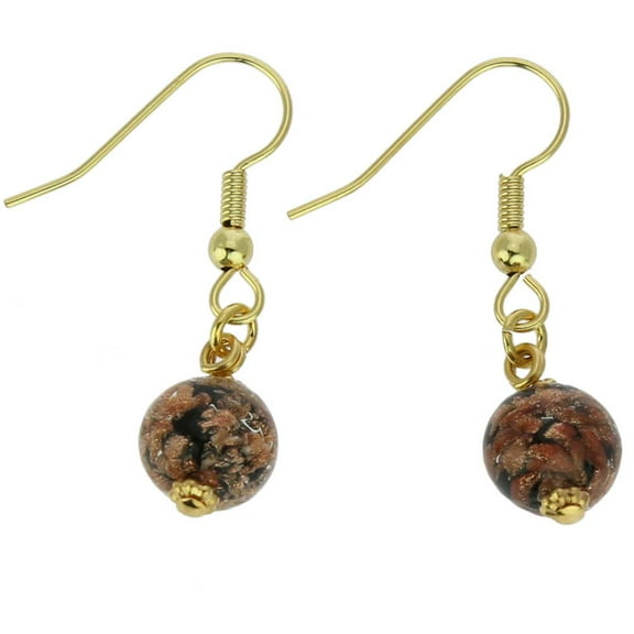 GlassOfVenice Murano Glass Starlight Balls Earrings - Black
